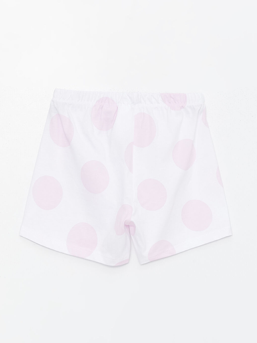 LCW Kids Beyaz Baskılı Bisiklet Yaka Minnie Mouse Baskılı Kısa Kollu Kız Çocuk Şortlu Pijama Takımı - 4