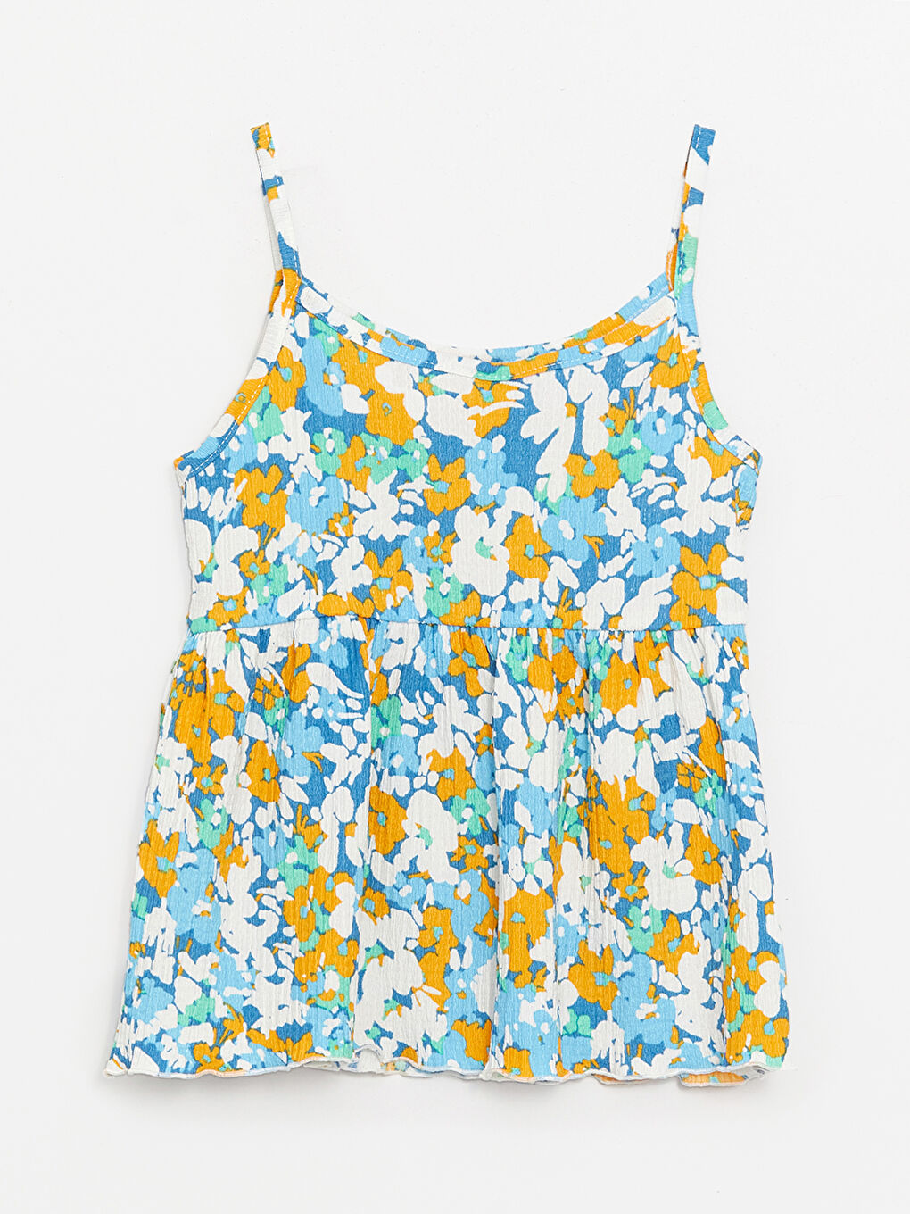 LCW ECO U Neck Floral Strappy Girls' Tank Top -S4EC34Z4-LQN