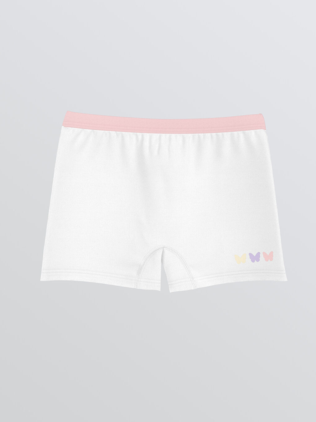 Beyaz Baskılı Kız Çocuk Boxer