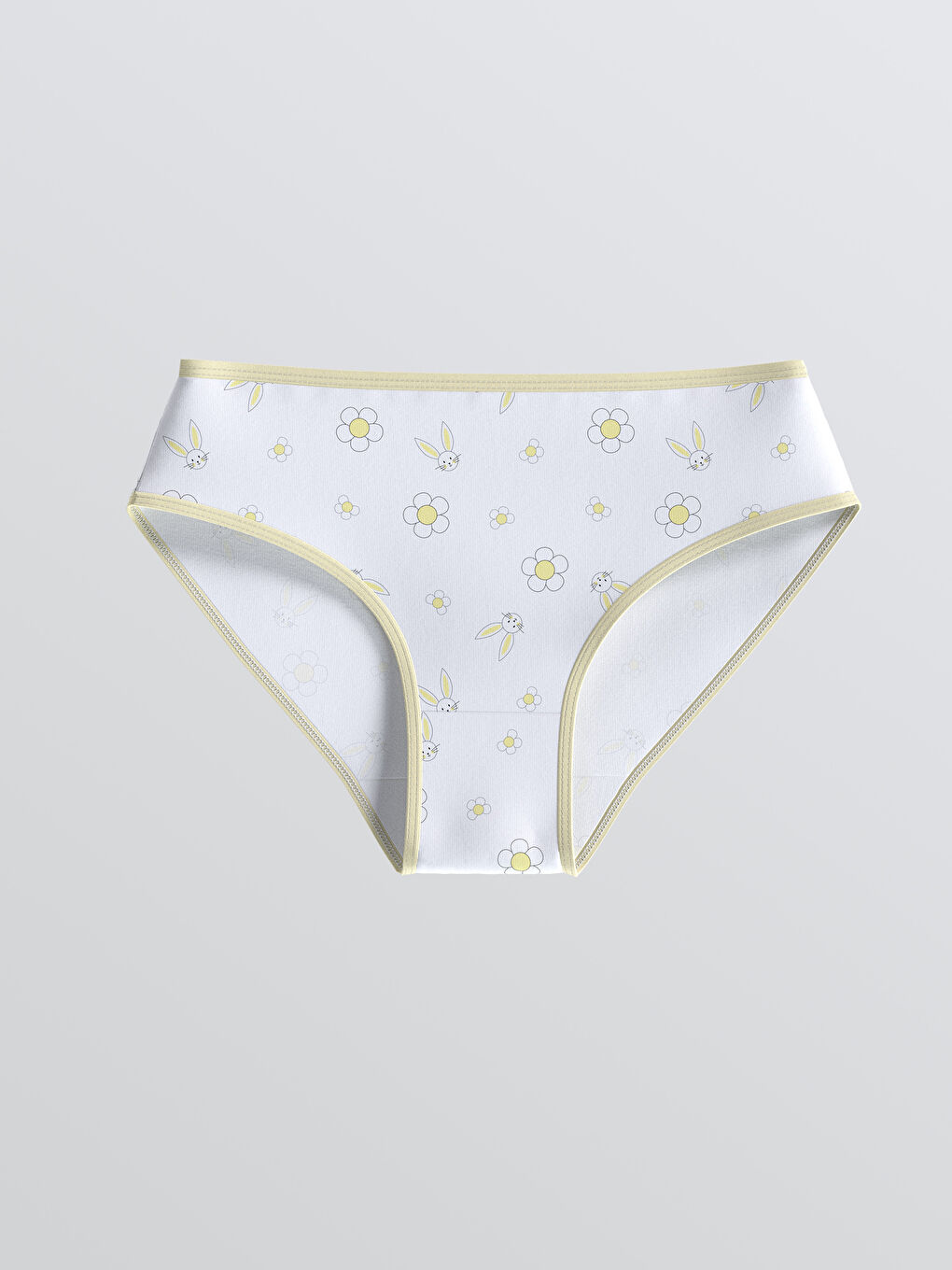 Sarı Baskılı Kız Çocuk Külot