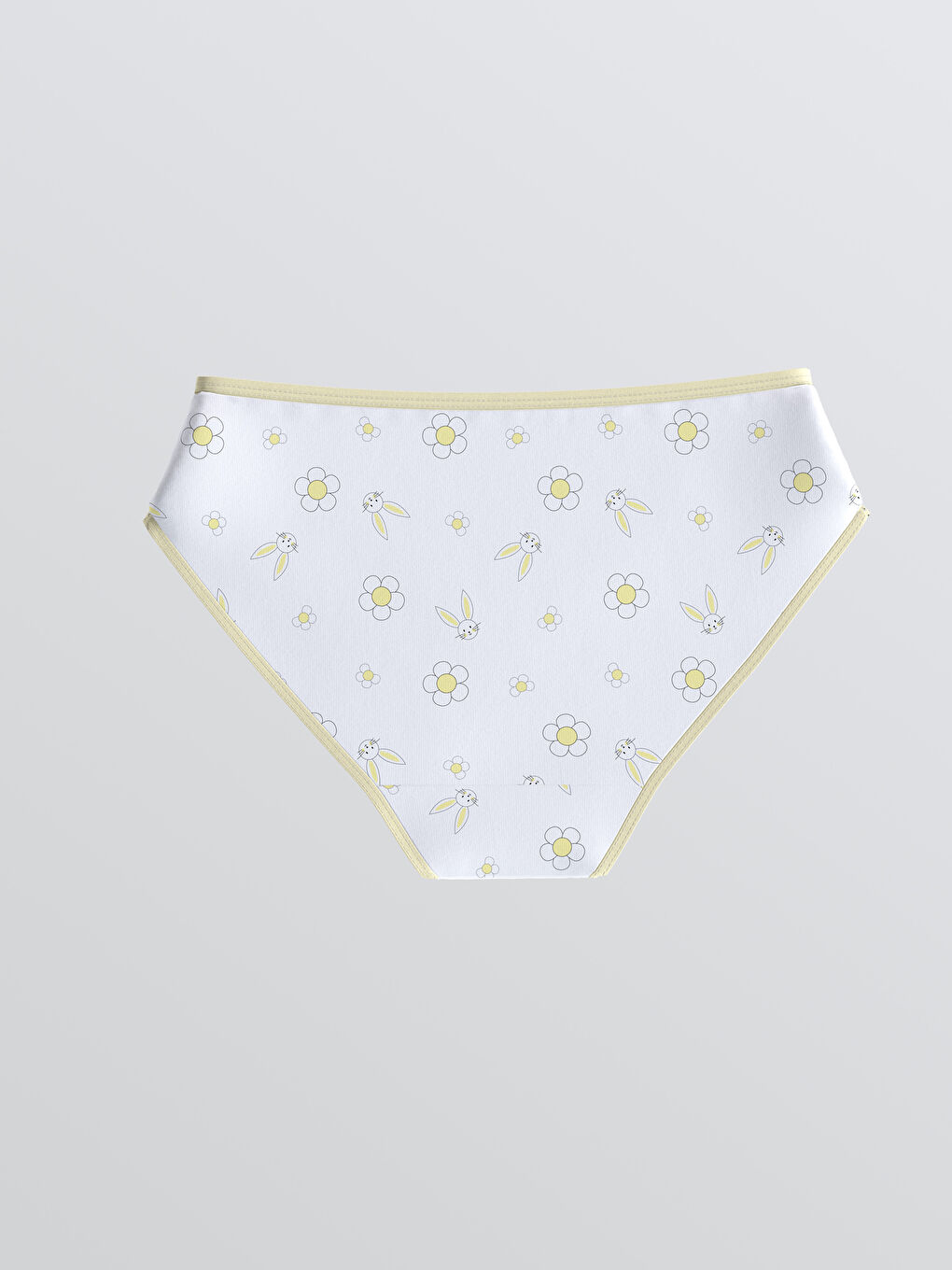 Sarı Baskılı Kız Çocuk Külot-1