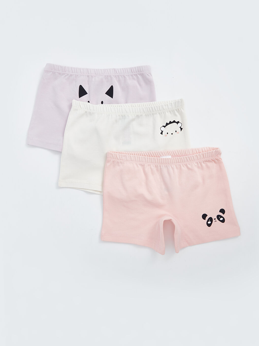 LCW Kids Pembe Baskılı Kız Çocuk Boxer 3'lü