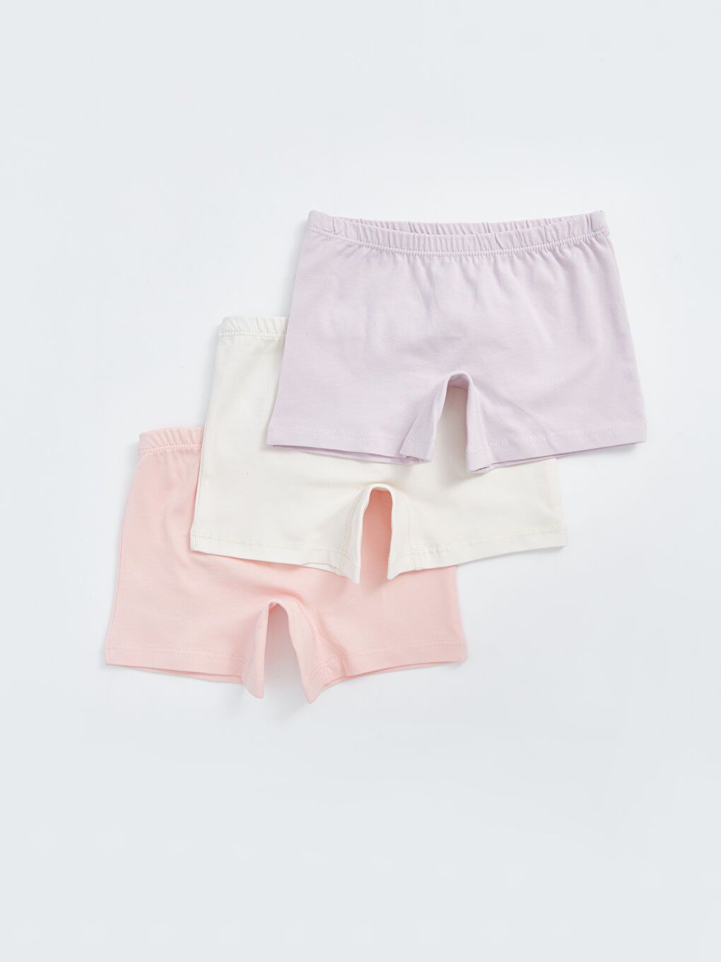 LCW Kids Pembe Baskılı Kız Çocuk Boxer 3'lü - 1