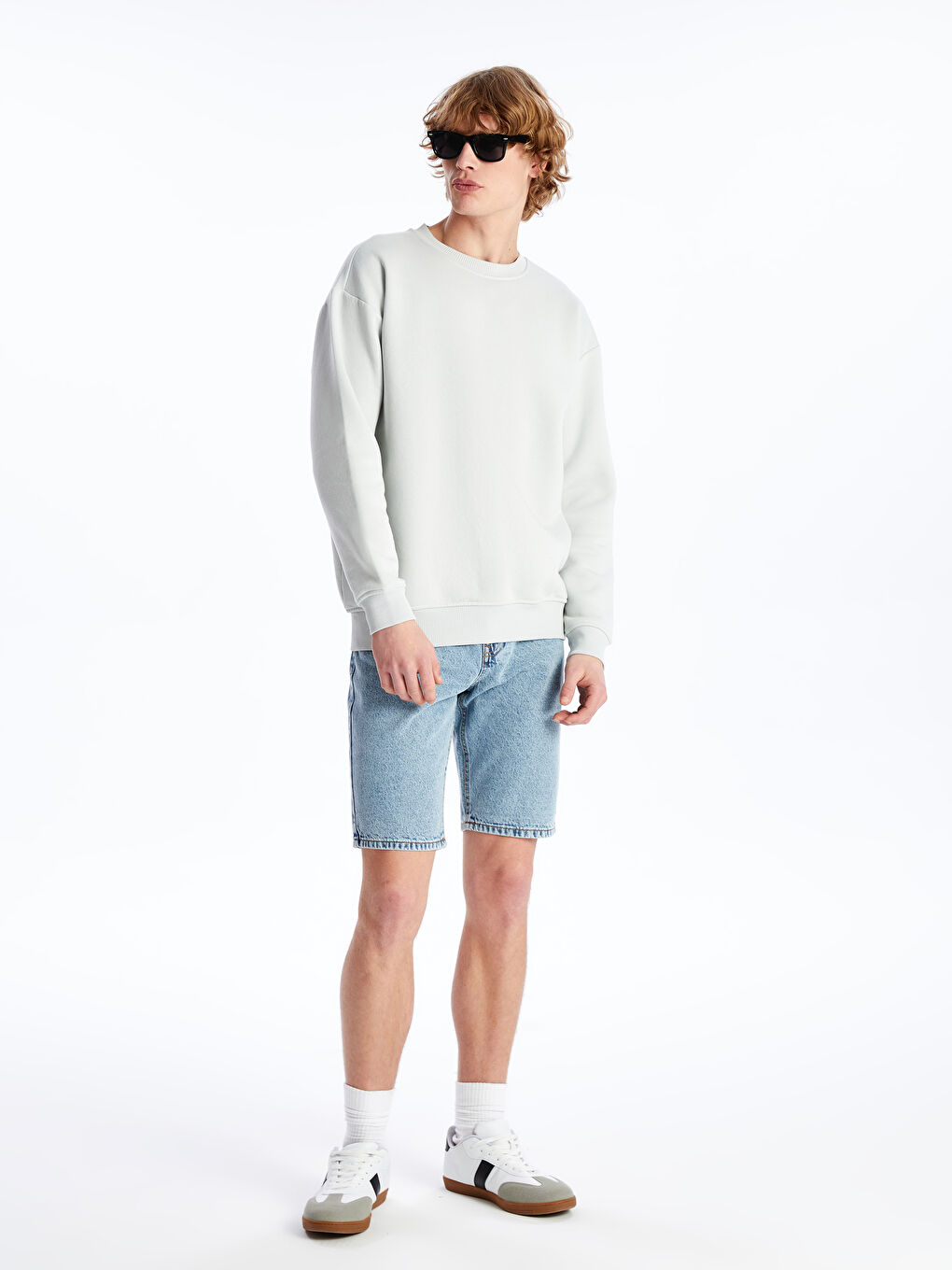 Шорты мужские зауженные джинсовые-1