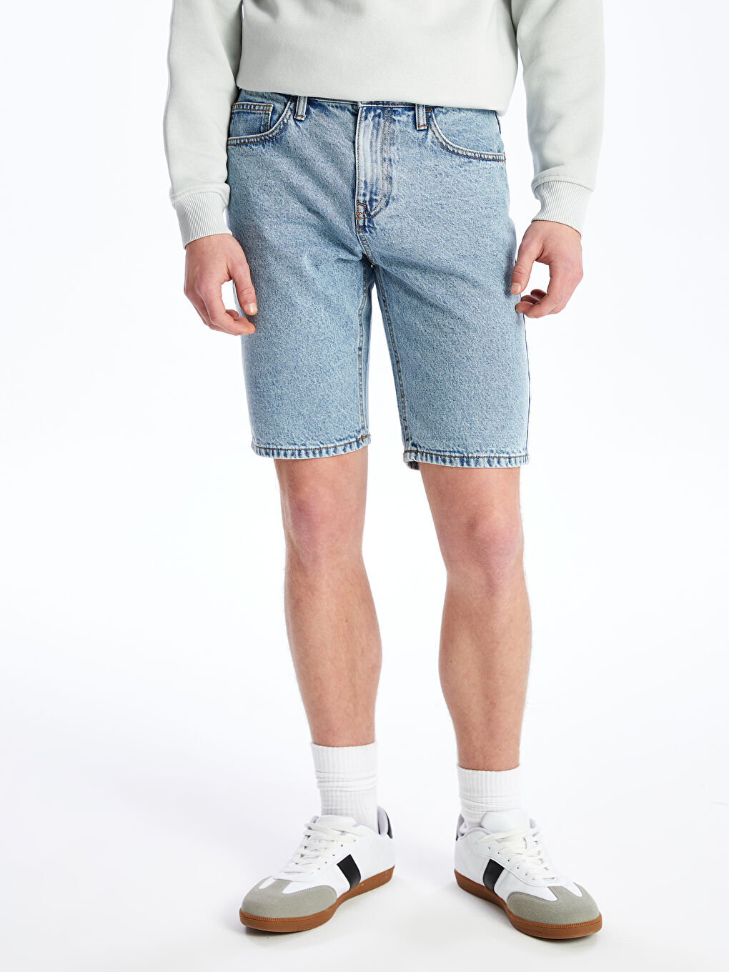 Шорты мужские зауженные джинсовые-2