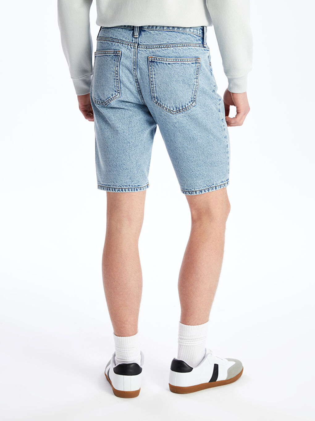 Шорты мужские зауженные джинсовые-3