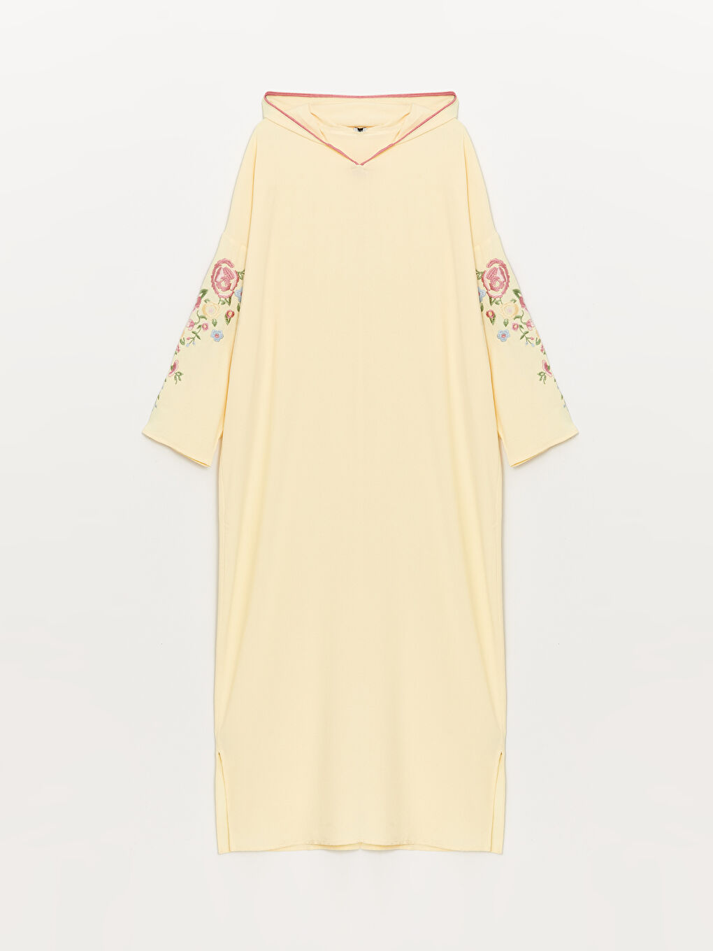 Hooded Embroidered Long Sleeve Oversize Women's Dress-5