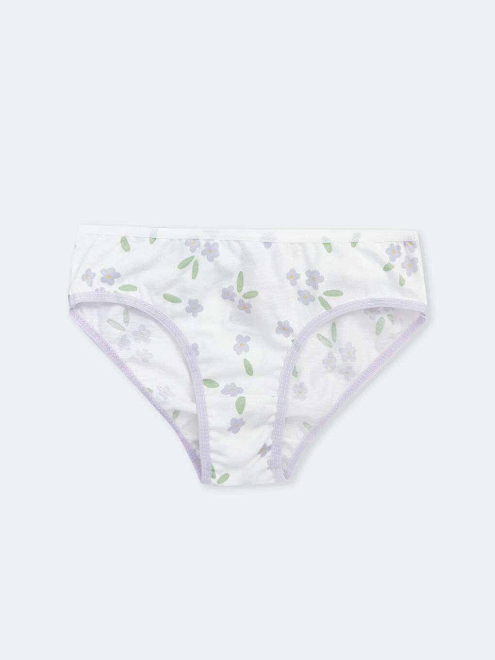 Beyaz Baskılı Kız Çocuk Külot