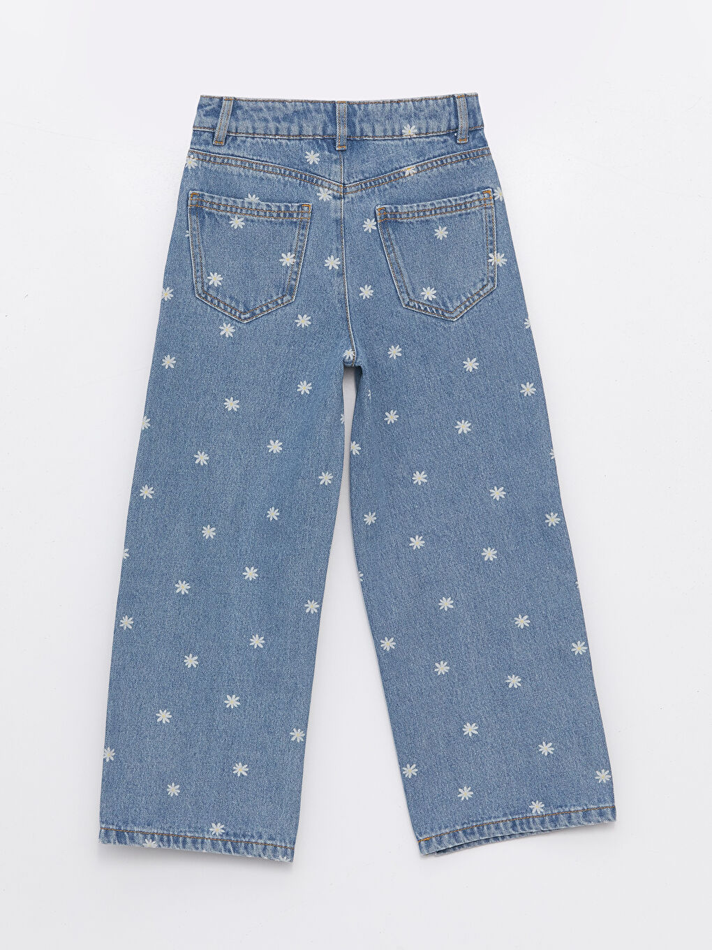 Girl's Jean Trousers with Adjustable Elastic Waist -S4ED57Z4-311