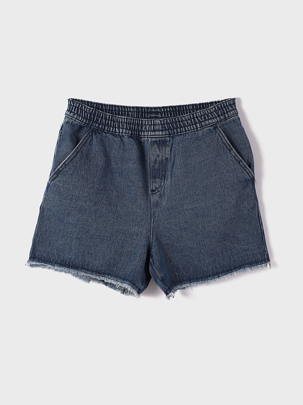 Джинсові шорти для дівчаток з еластичною талією