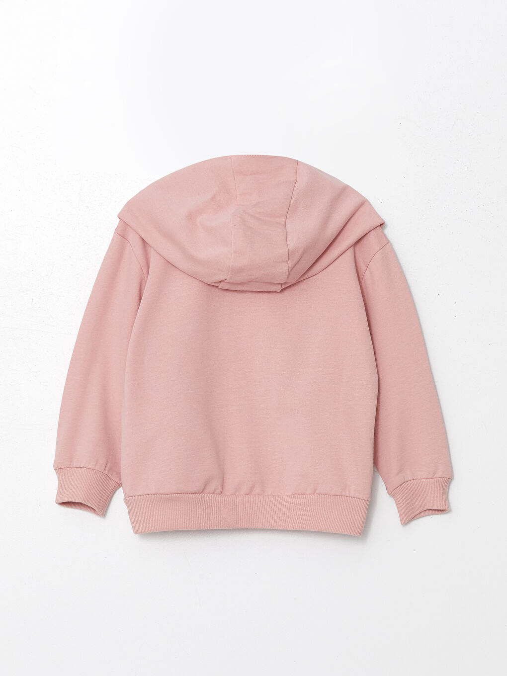 Pembe Kapüşonlu Basic Kız Bebek Hırka ve Tayt 2'li Takım-2