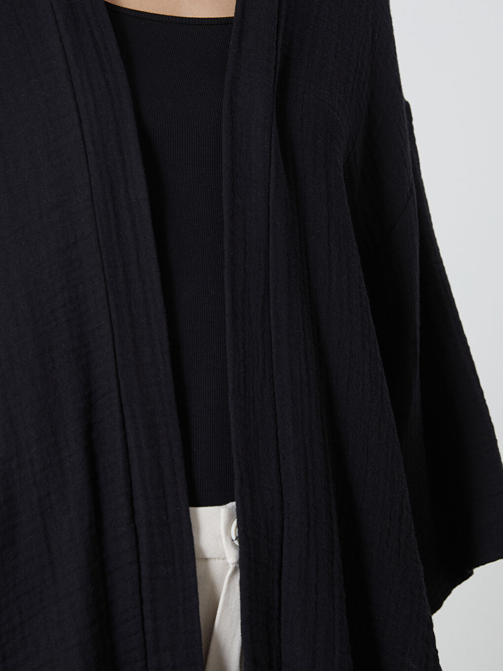 Shawl Collar Oversize Women's Kimono-2