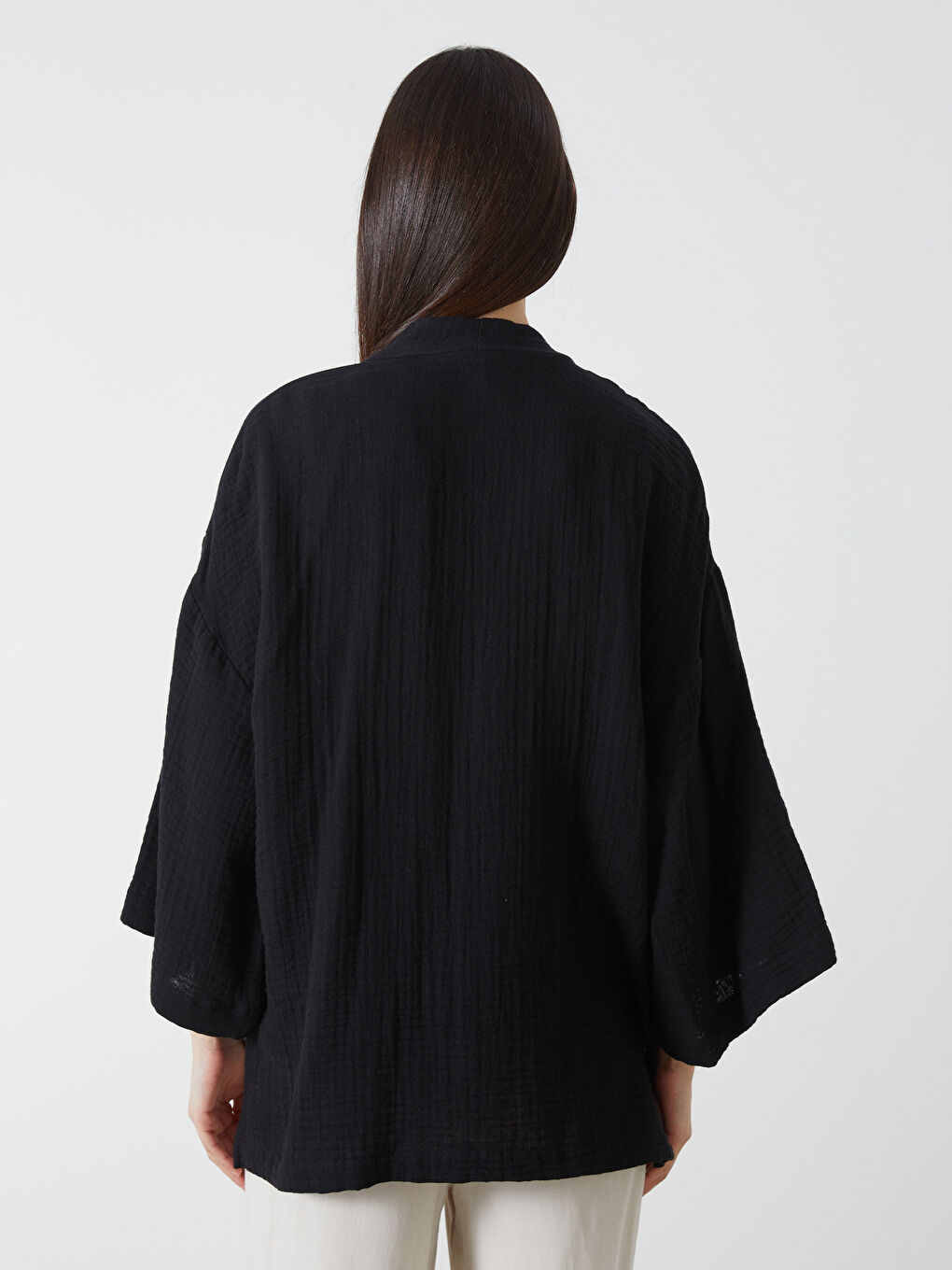 Shawl Collar Oversize Women's Kimono-3
