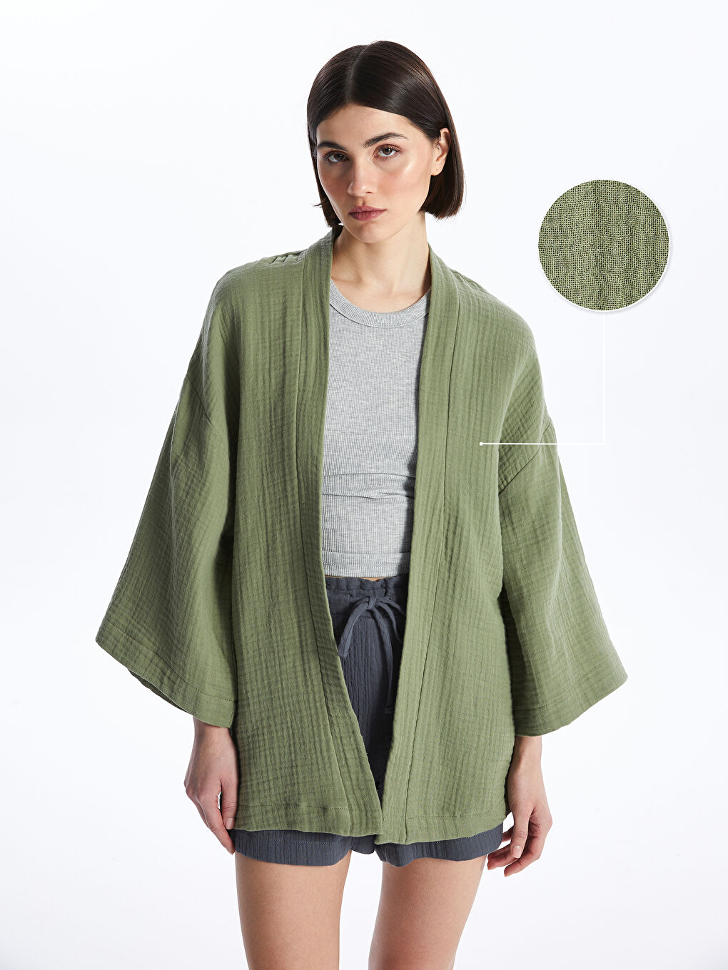 Shawl Collar Oversize Women's Kimono