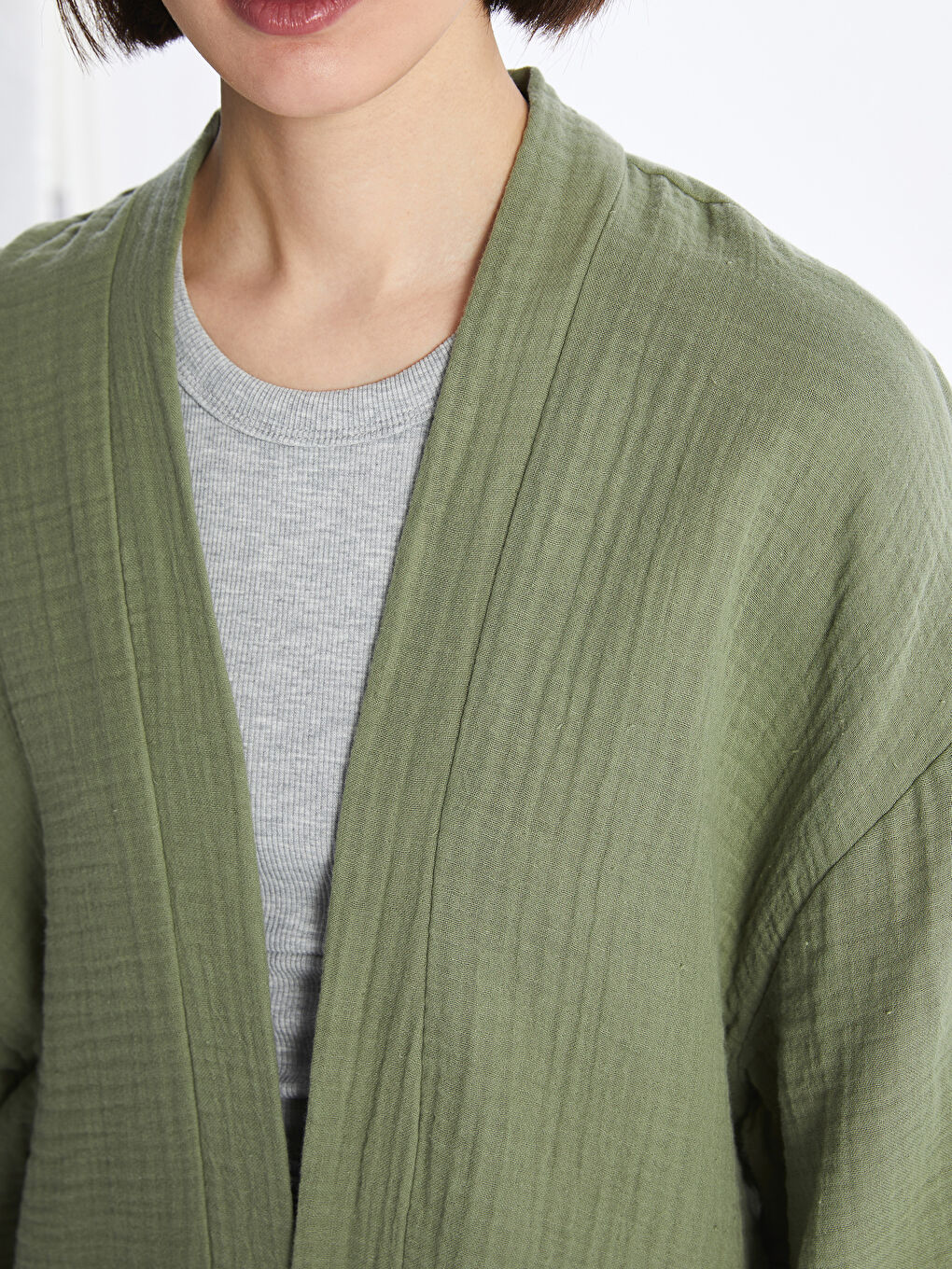 Shawl Collar Oversize Women's Kimono-3