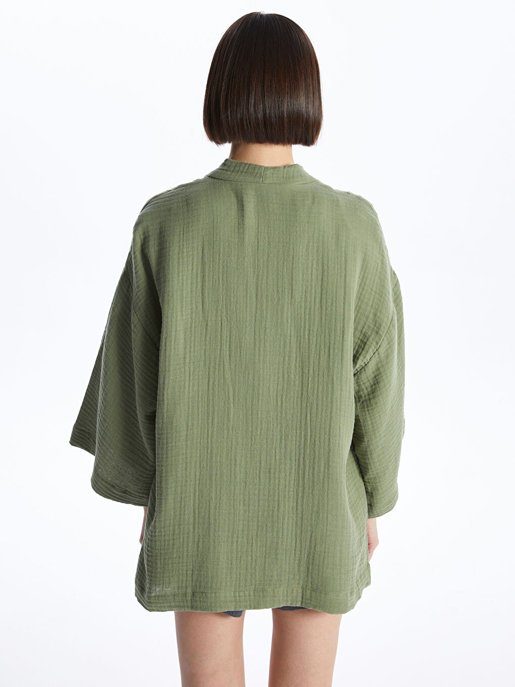 Shawl Collar Oversize Women's Kimono-4