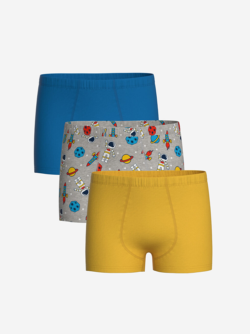 LCW Kids Gri Melanj Baskılı Erkek Çocuk Boxer 3'lü