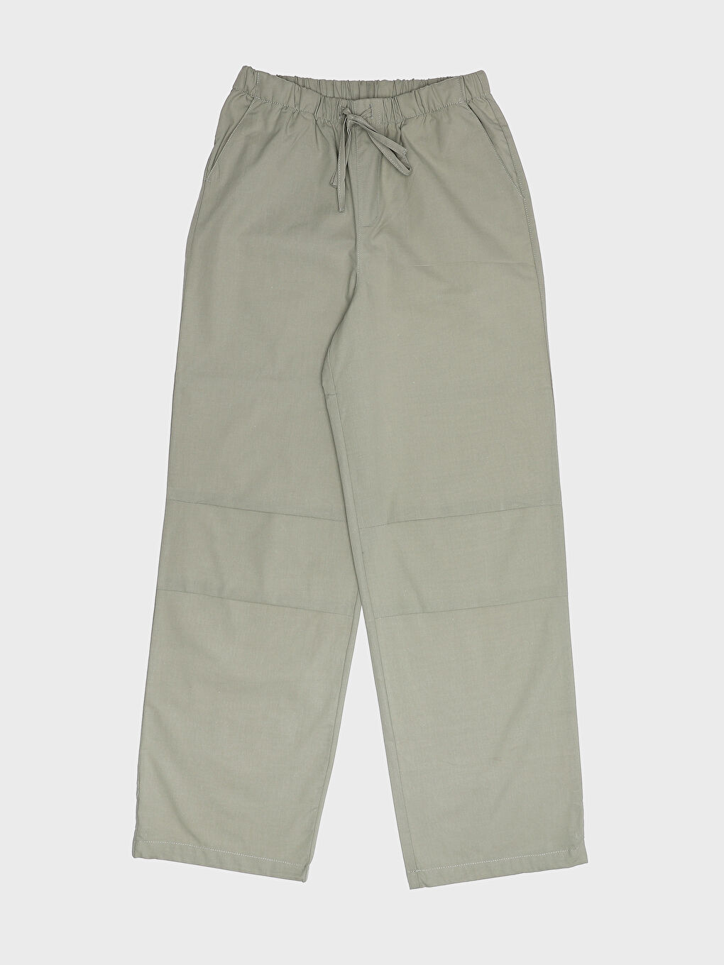 Women's Elasticated Waist Plain Parachute Trousers