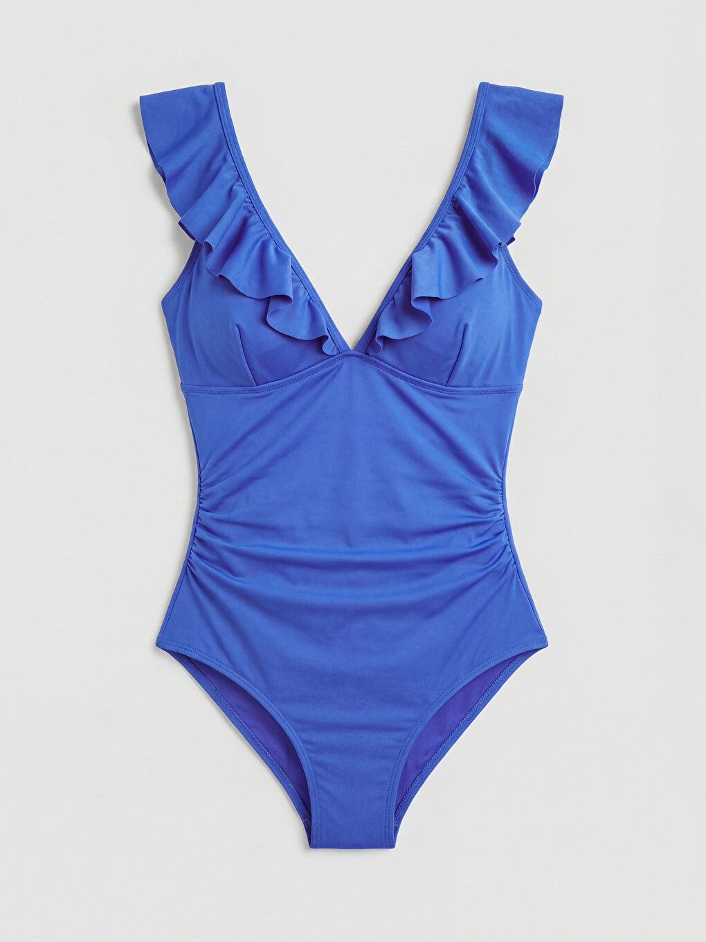 Mavi Hamile Düz Çıkarılabilir Pedli Mayo