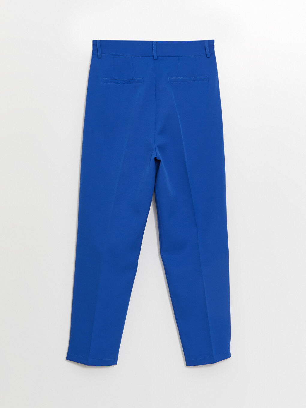 Belted High Waisted Carrot Fit Women's Trousers-5