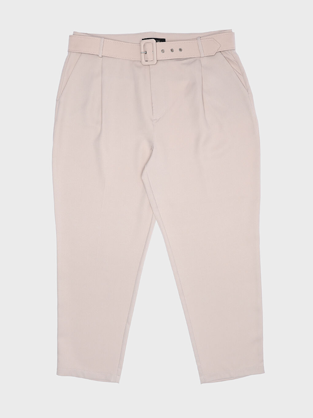 Belted High Waisted Carrot Fit Women's Trousers -S4EF89Z8-VDJ