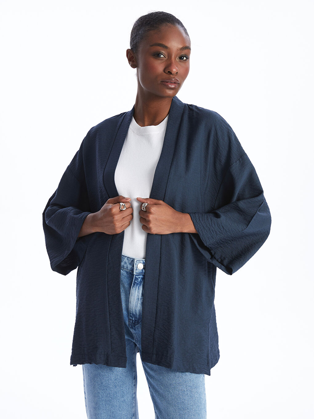 LC Waikiki TAMNO PLAVA Kimono Žena -S4EF98Z8-VYA
