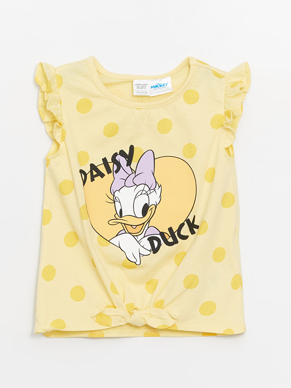 LCW Kids Blouse pour Filles Bébé à Manches Courtes Imprimée Marguerite Col Rond -S4EG35Z1-LUG