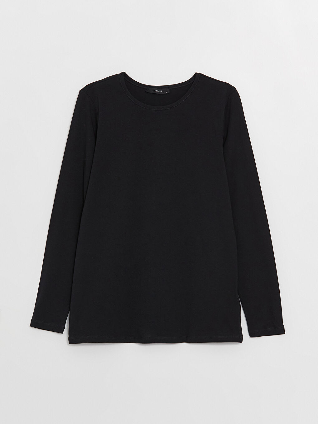 Jednostavna ženska majica okruglog izreza dugih rukava-5