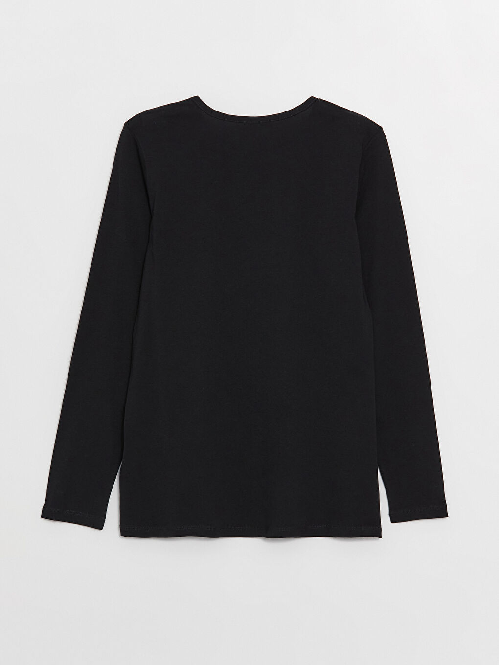 Jednostavna ženska majica okruglog izreza dugih rukava-6