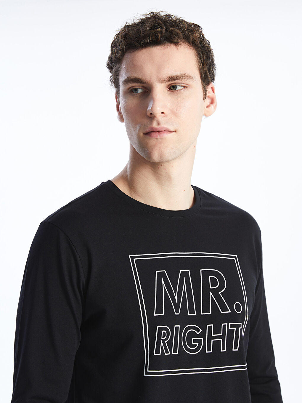 Siyah Standart Kalıp Erkek Pijama Takımı-1