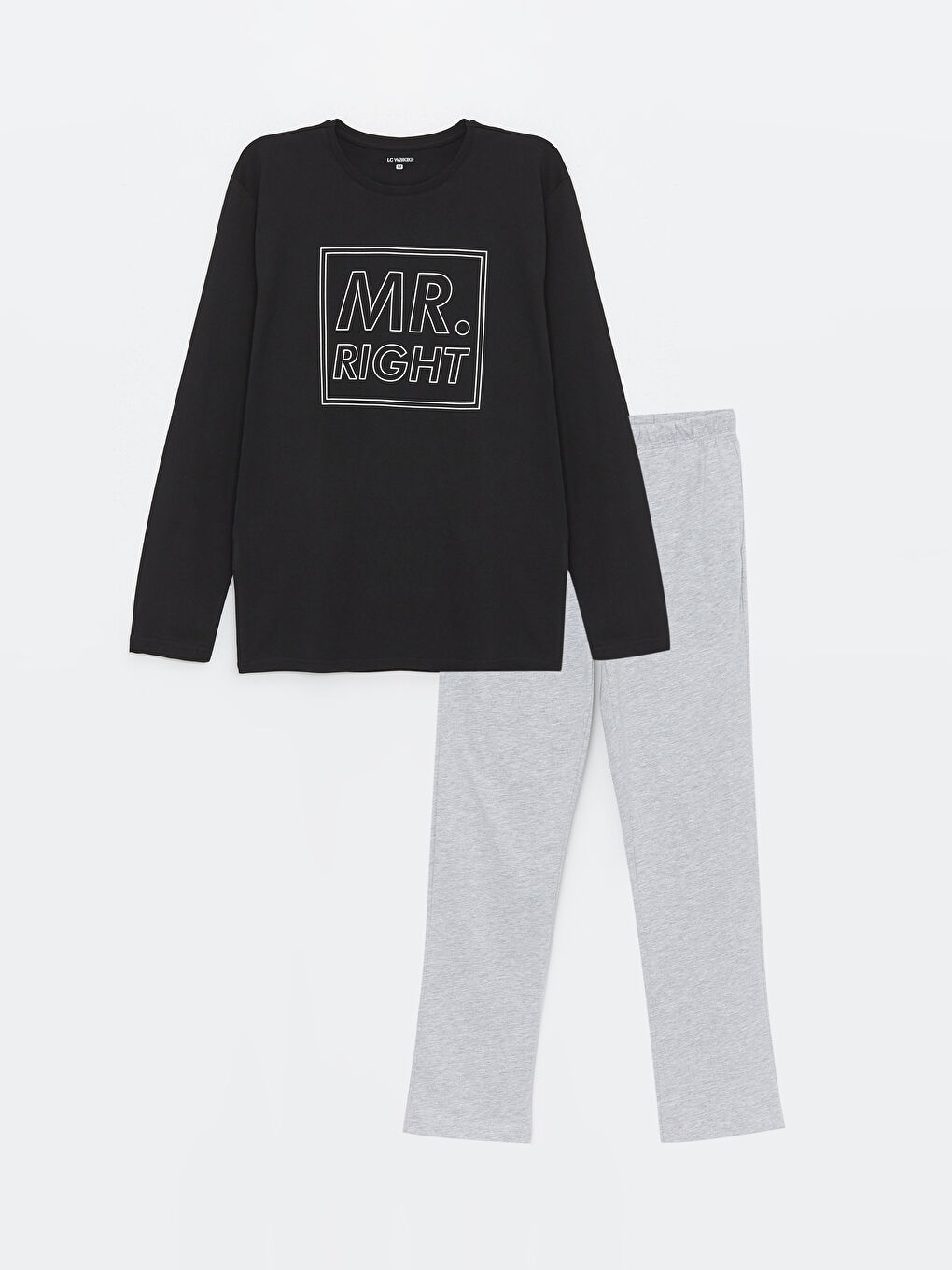 Siyah Standart Kalıp Erkek Pijama Takımı-5