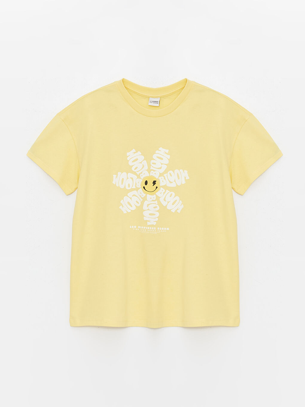 Crew Neck Printed Short Sleeve Girl T-shirt -S4EG62Z4-FRN