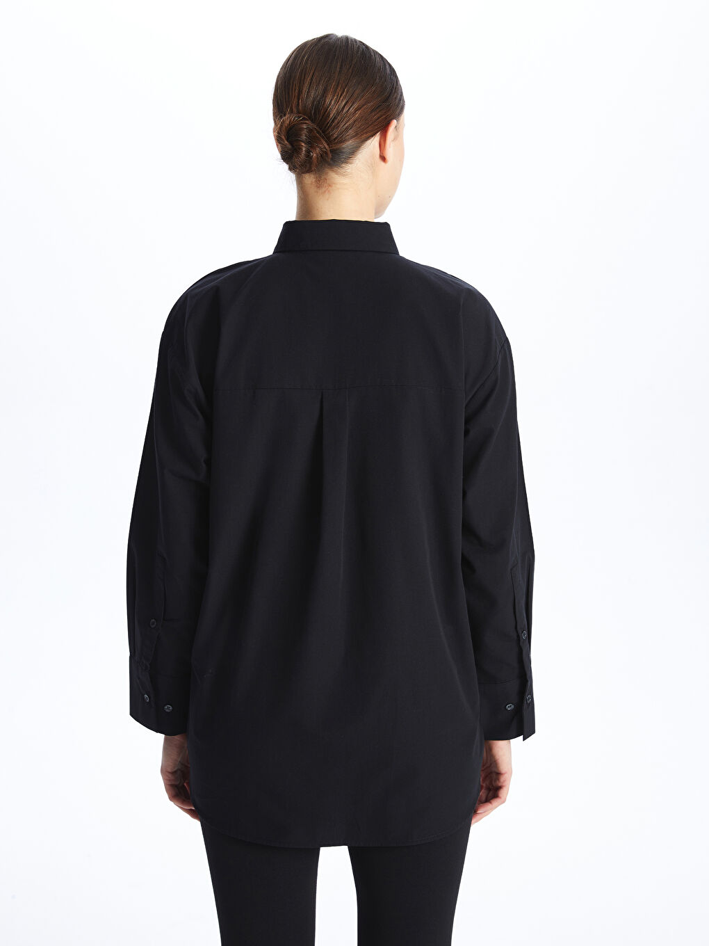 Plain Poplin Women's Shirt Tunic -S4EG86Z8-CVL