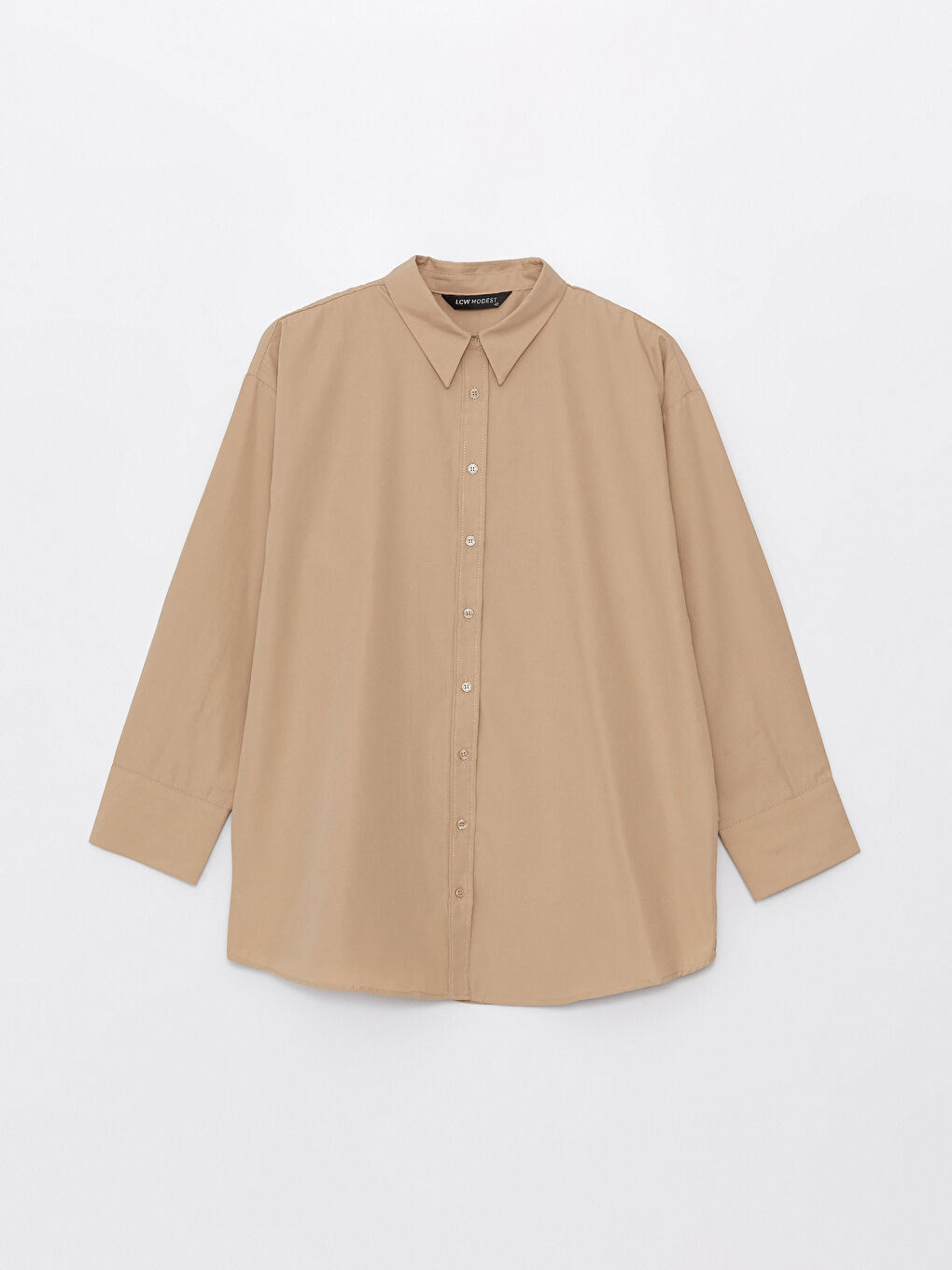 Plain Poplin Women's Shirt Tunic -S4EG86Z8-VBV