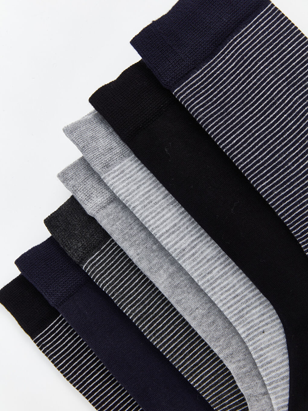 Karışık Çizgili Bambu Erkek Soket Çorap 7'li-2