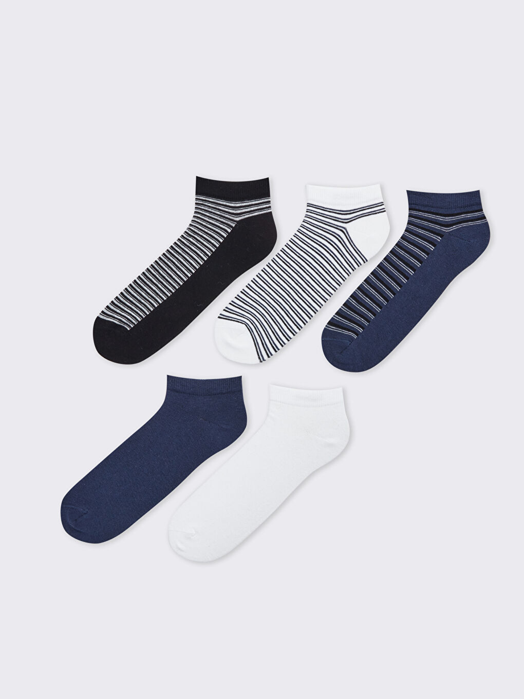 Striped Men's Booties Socks 5 Pack -S4EH58Z8-K00