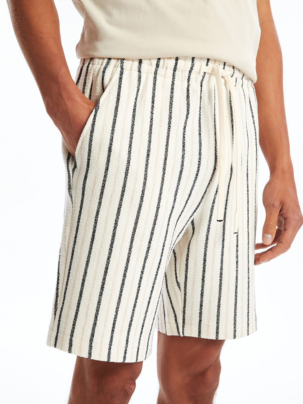 Comfortable Striped Men's Shorts -S4EH72Z8-MXL