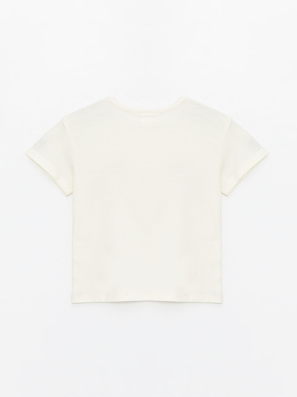 Crew Neck Printed Short Sleeve Baby Girls' T-Shirt-1
