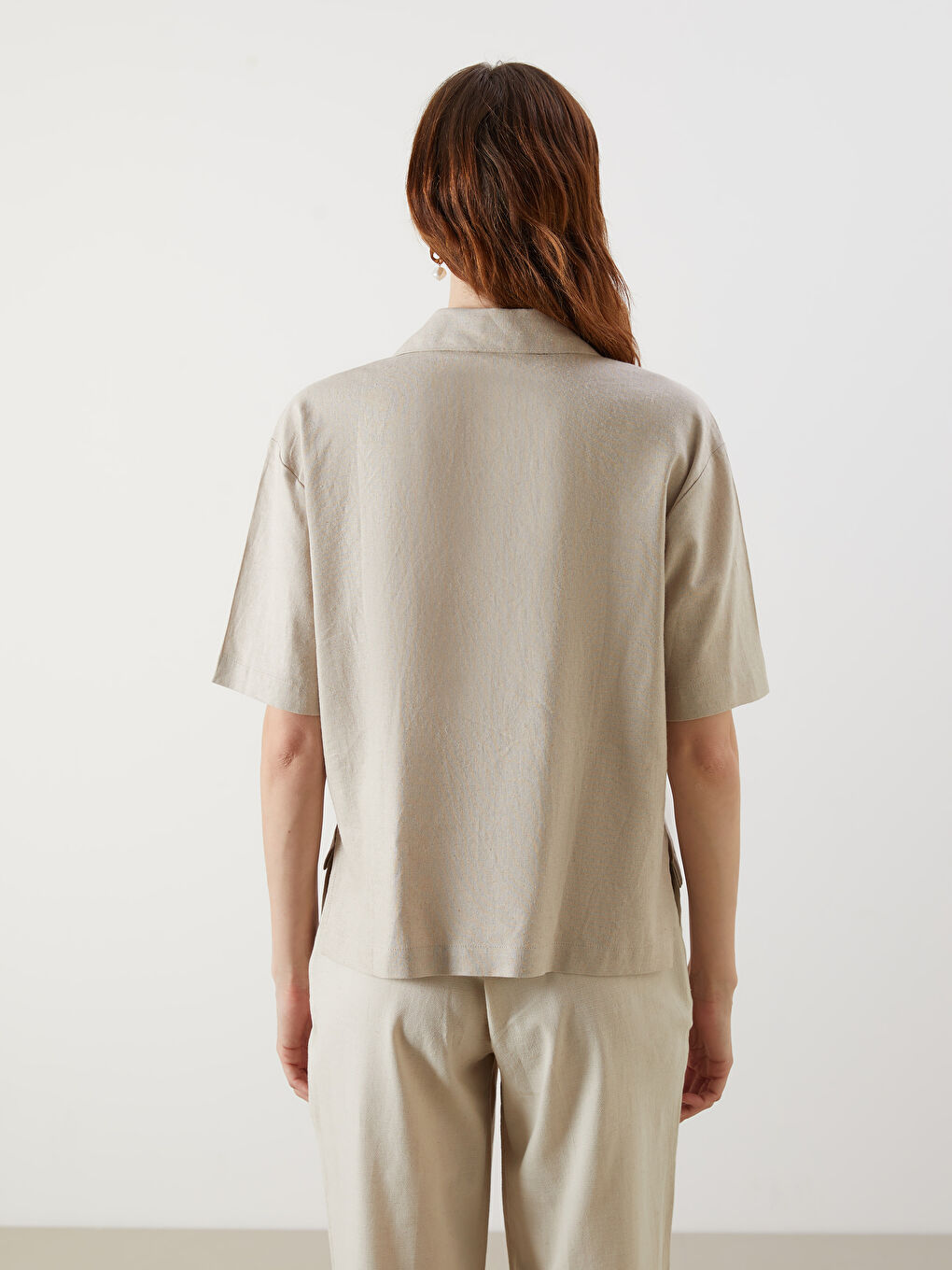 Linen Blend Women's Shirt -S4EI09Z8-K0E