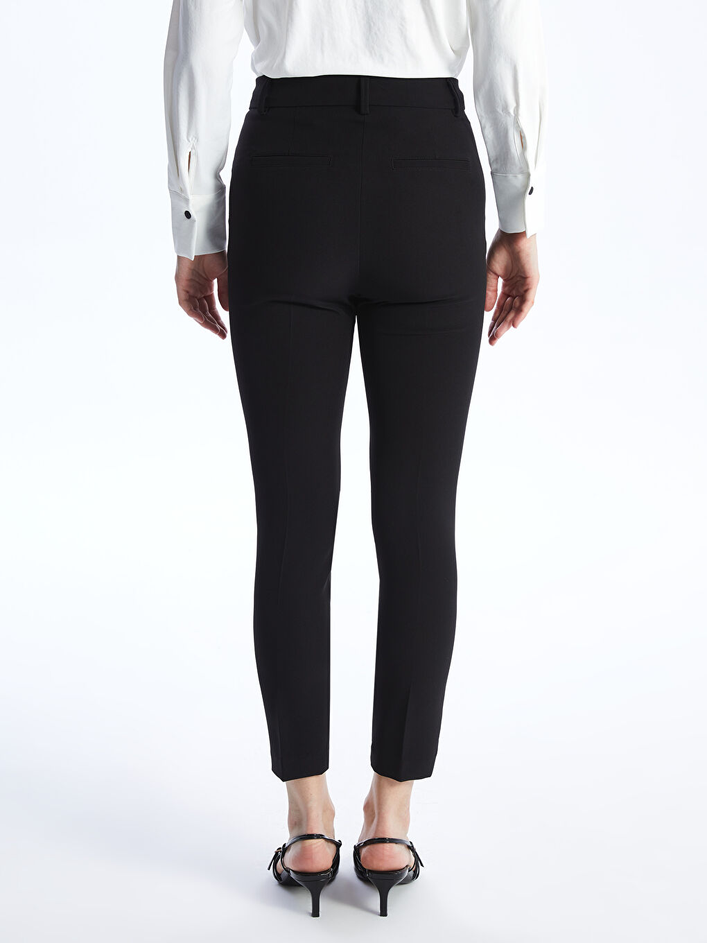 Women's Carrot Fit Plain Trousers -S4EI22Z8-CVL
