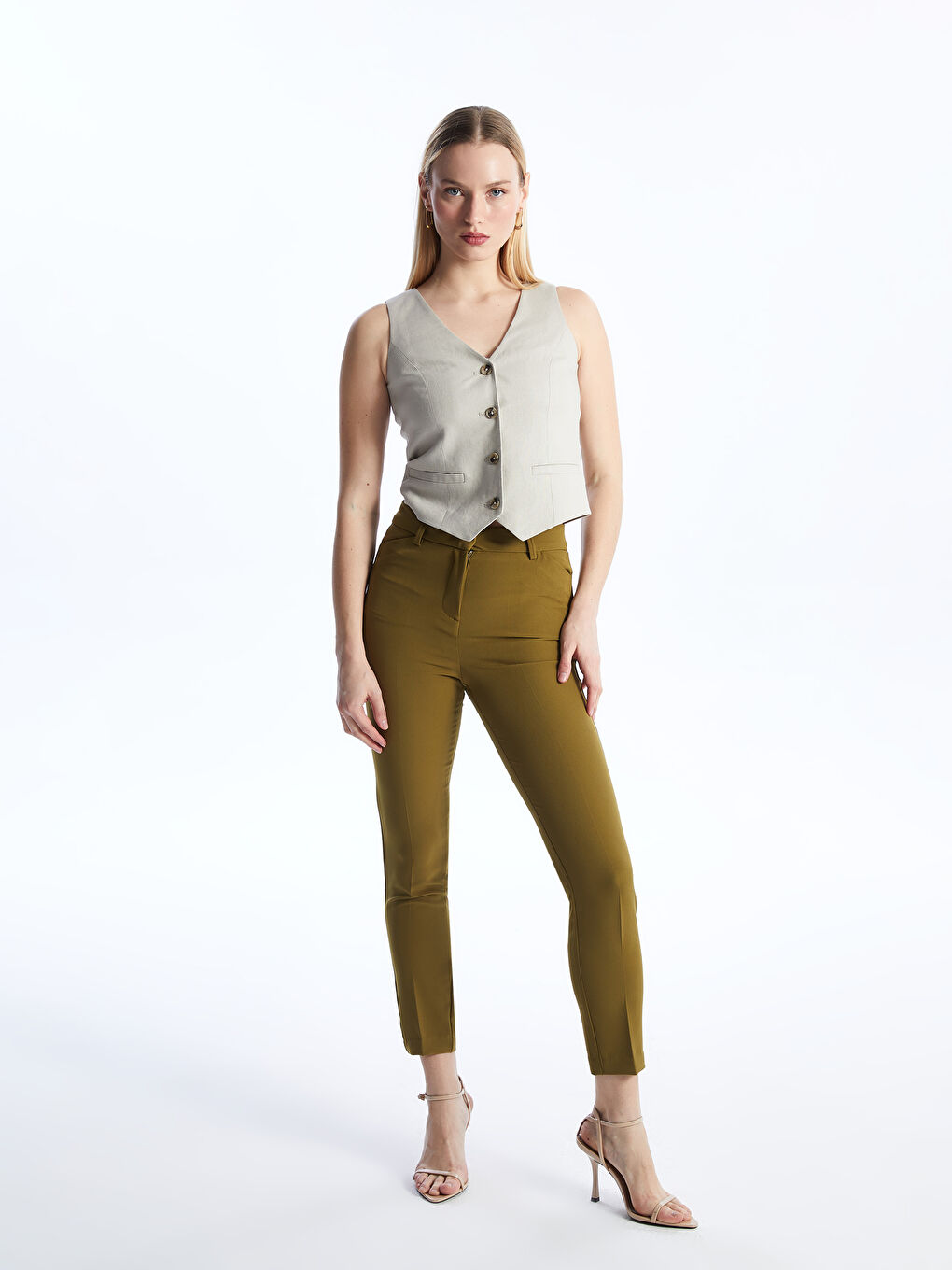 Women's Carrot Fit Plain Trousers -S4EI22Z8-K6F