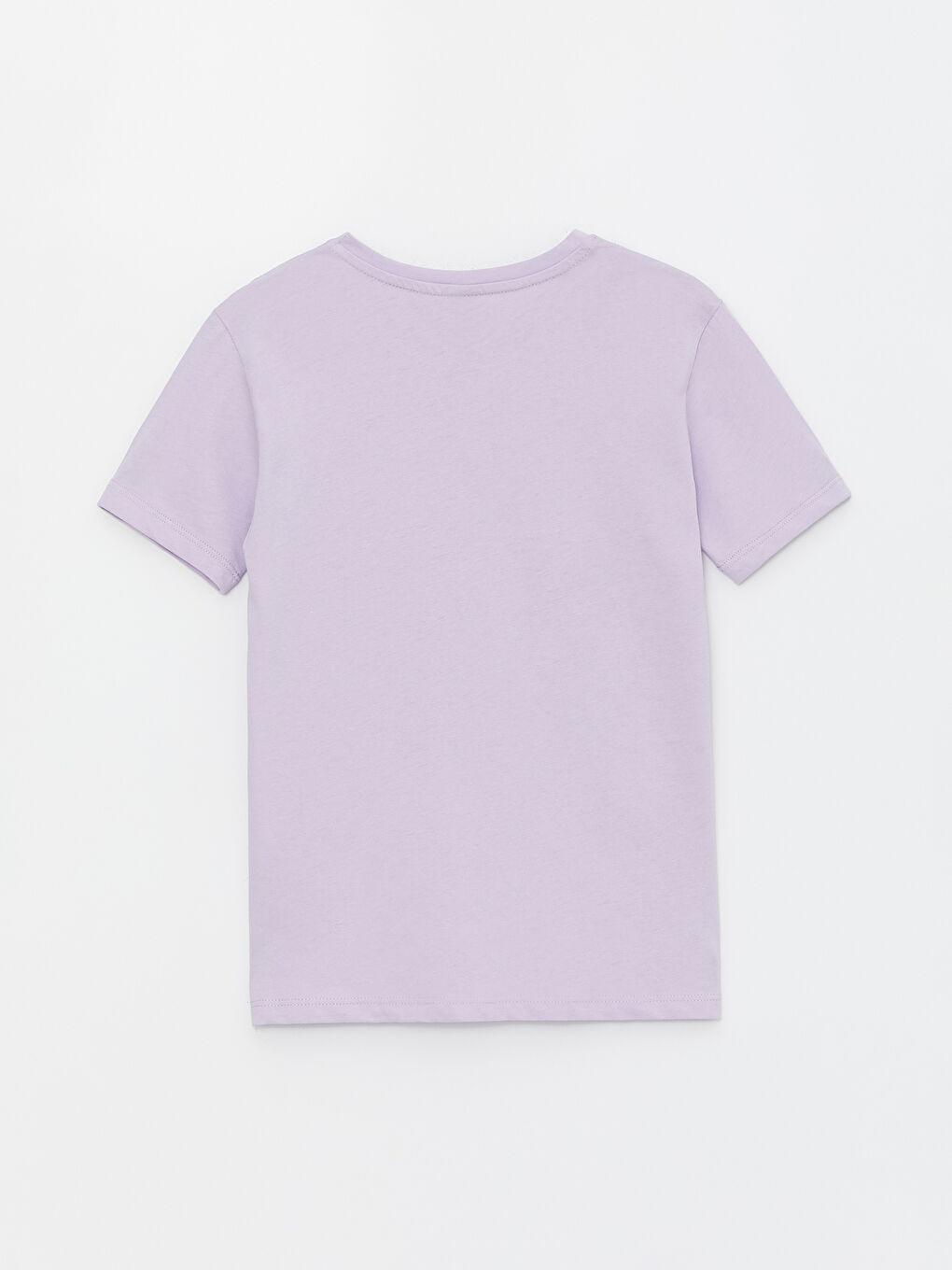 Lila Bisiklet Yaka Baskılı Kısa Kollu Erkek Çocuk Tişört-1