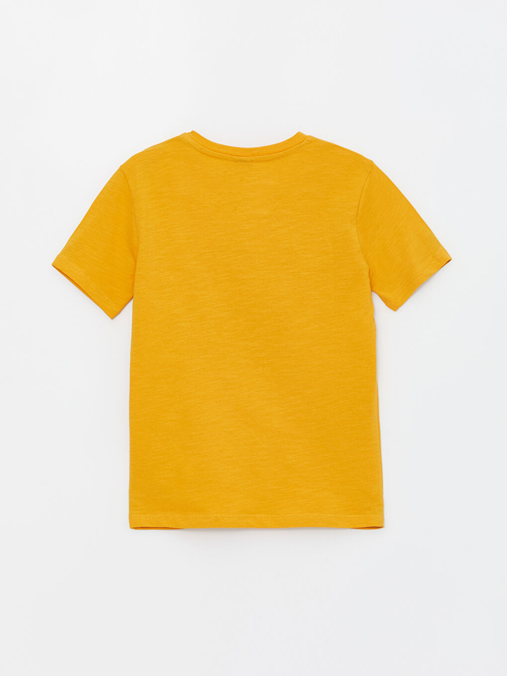 Sarı Bisiklet Yaka Baskılı Kısa Kollu Erkek Çocuk Tişört-1