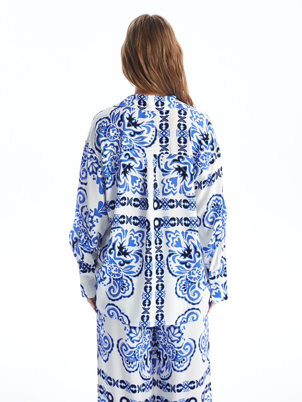 Patterned Long Sleeve Women's Shirt -S4EI94Z8-LQQ