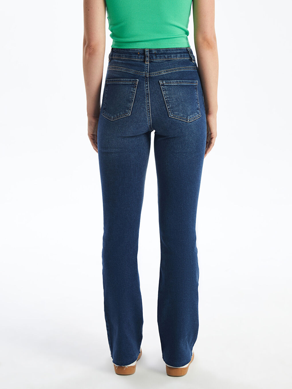 LCW Jeans Orta İndigo Rodeo Mars Flare Kadın Jean Pantolon - 3