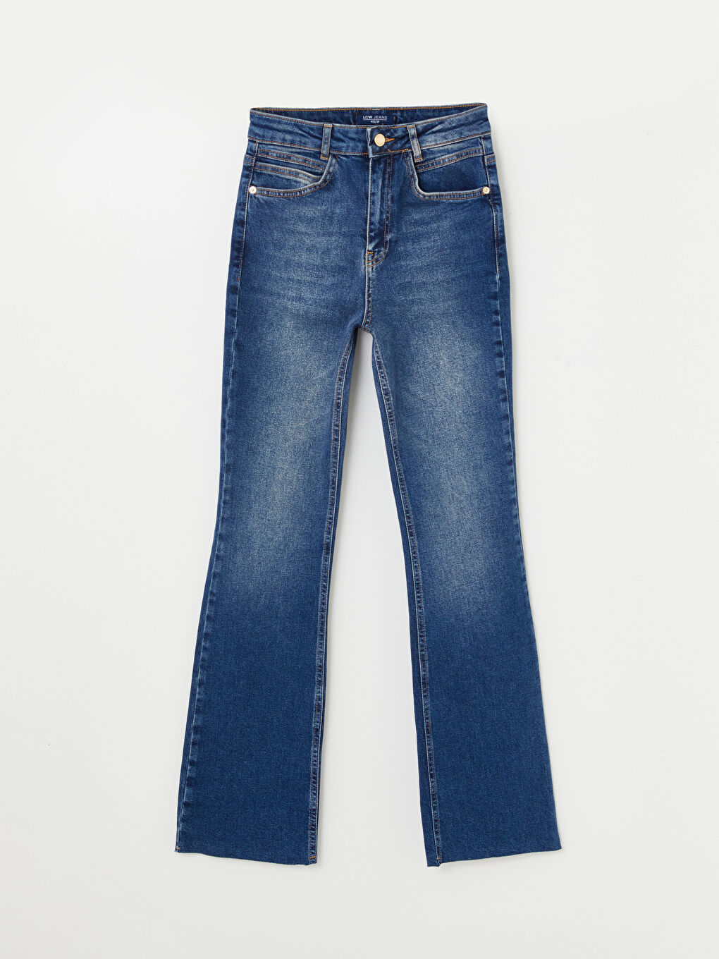 LCW Jeans Orta İndigo Rodeo Mars Flare Kadın Jean Pantolon - 4