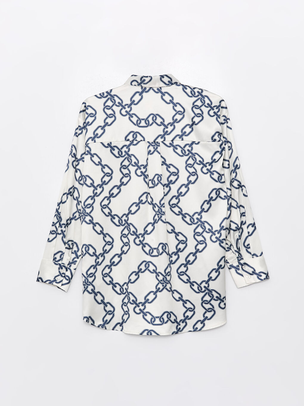 Patterned Satin Women's Shirt Tunic -S4EJ85Z8-LRA