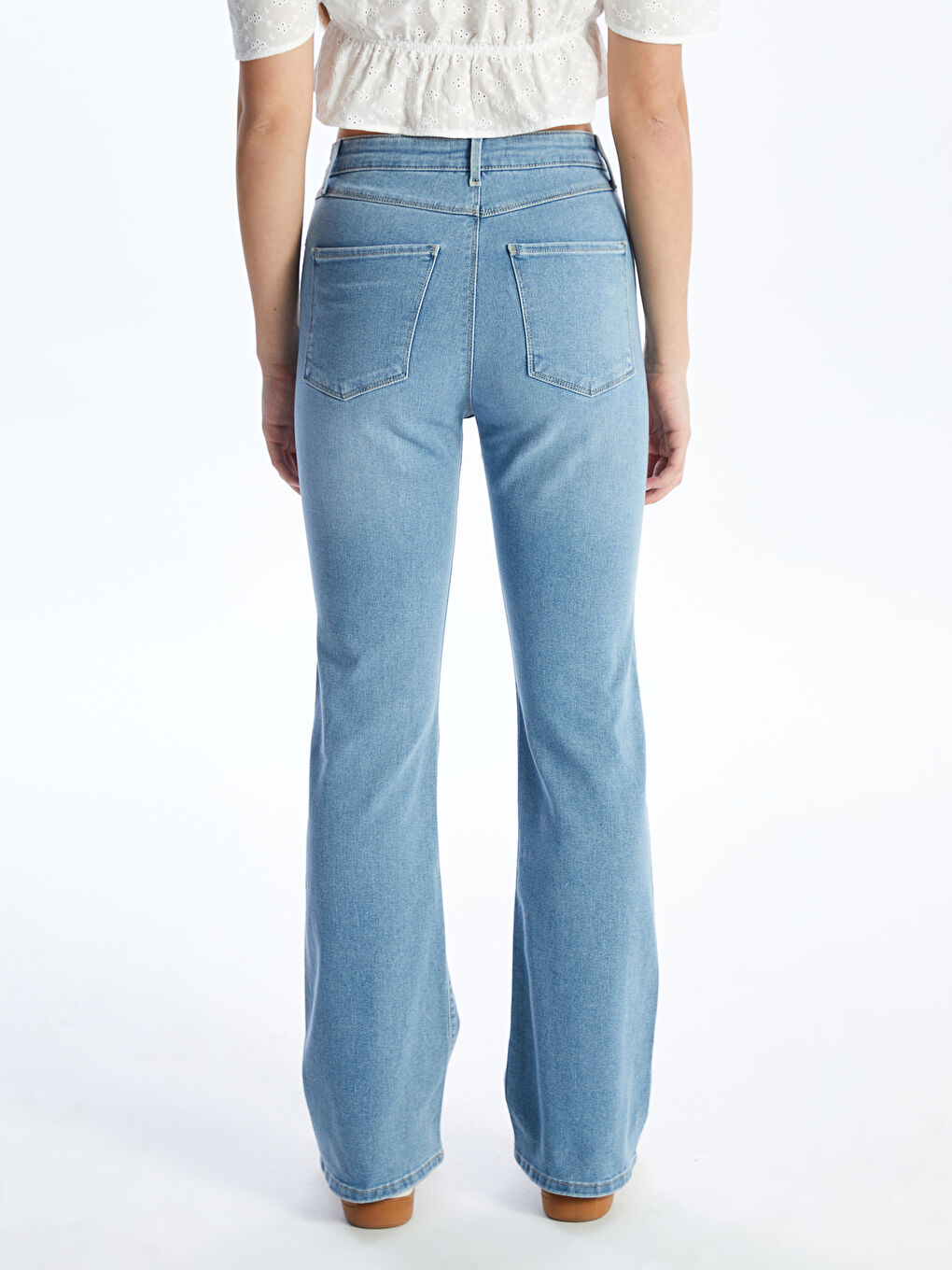 LCW Jeans Açık İndigo Rodeo Mars Flare Kadın Jean Pantolon - 3