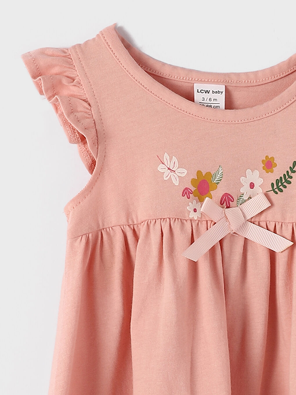 Crew Neck Sleeveless Printed Baby Girls' Dress-2