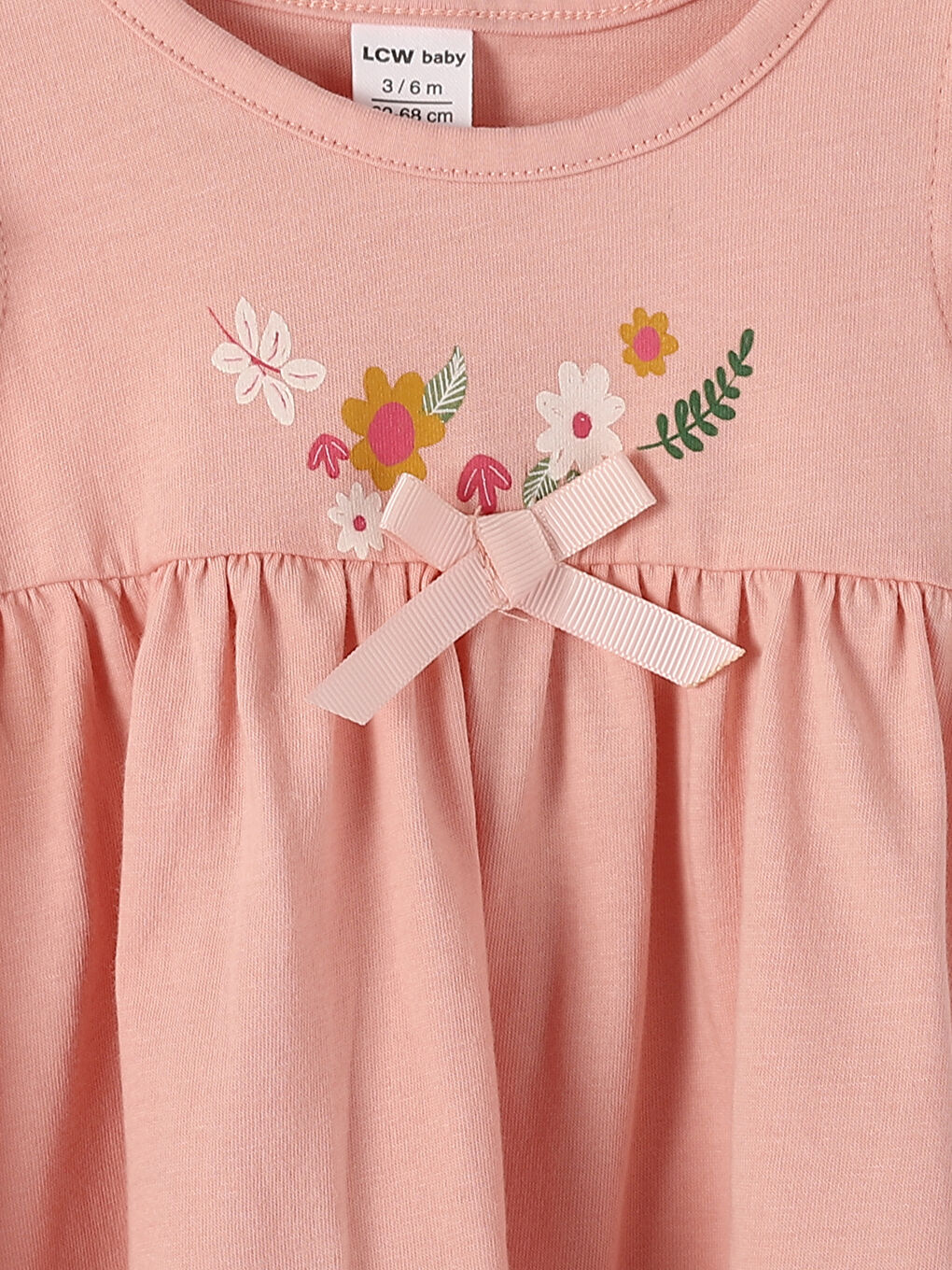 Crew Neck Sleeveless Printed Baby Girls' Dress-3